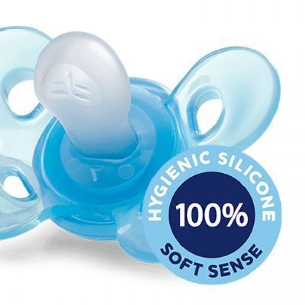 Physio Comfort Silicone Soother 0-6m  (Blue) - Image 4