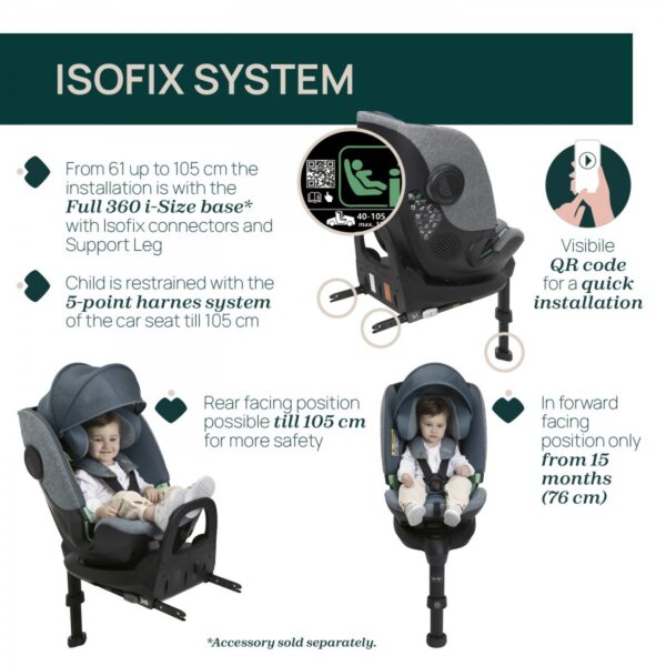 Bi-Seat i-Size Air With Base (Black) - Image 3