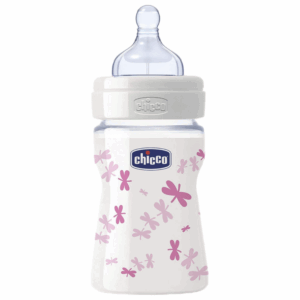 Well-Being Glass 150ml Bottle Silicone (Pink)