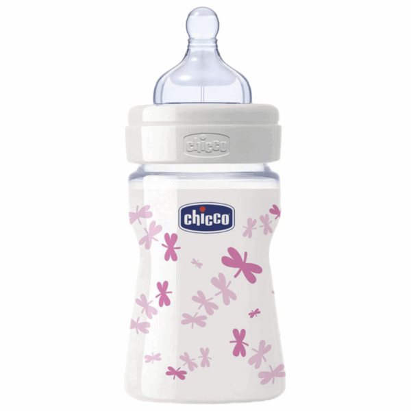 Well-Being Glass 150ml Bottle Silicone (Pink)