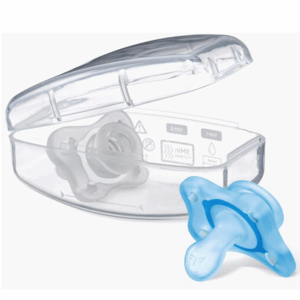 Mini Soft Silicone Soother 0-2m (Blue 2pcs)