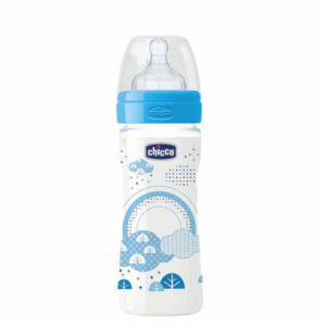 Well-Being PP 250ml Bottle Silicone (Blue)