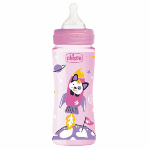 Well-Being PP Bottle Silicone 330ml 4m+ (Pink)
