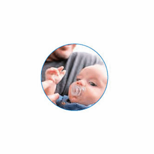 Mini Soft Silicone Soother 2-6m (Blue 2pcs) - Image 2