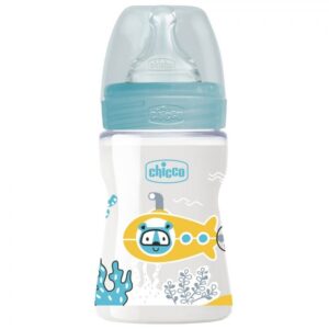 Well-Being PP Bottle Silicone 150ml 0m+ (Blue)