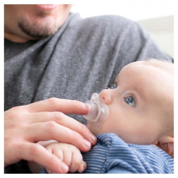 Mini Soft Silicone Soother 0-2m (Blue 2pcs) - Image 2