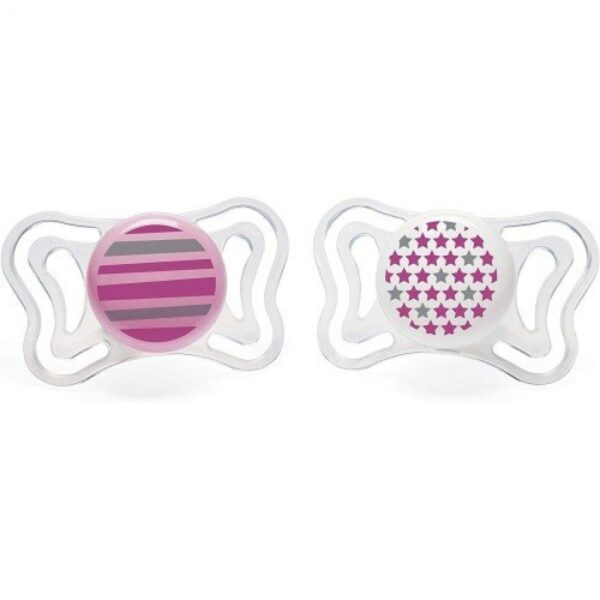 Physio Light 6-16m Silicone Soother (Pink 2pcs)