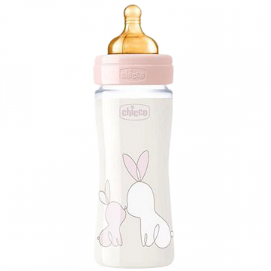 Original Touch Glass 240ml Bottle Latex (Pink)