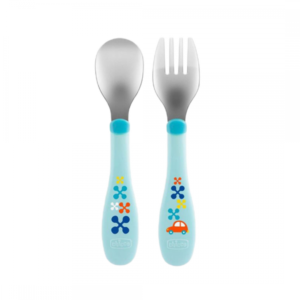 Metal Cutlery 18m+ (Blue/Green) - Image 2