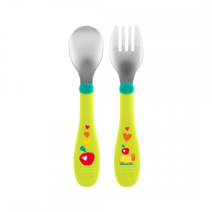 Metal Cutlery 18m+ (Blue/Green) - Image 1