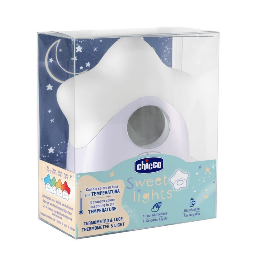 Star Night Light Thermometer