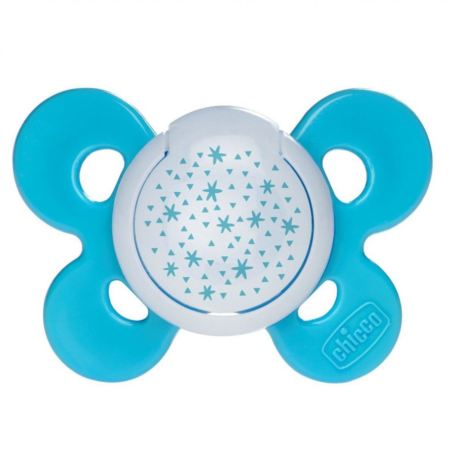 Physio Comfort Silicone Soother 16-36m (Blue Glowing)