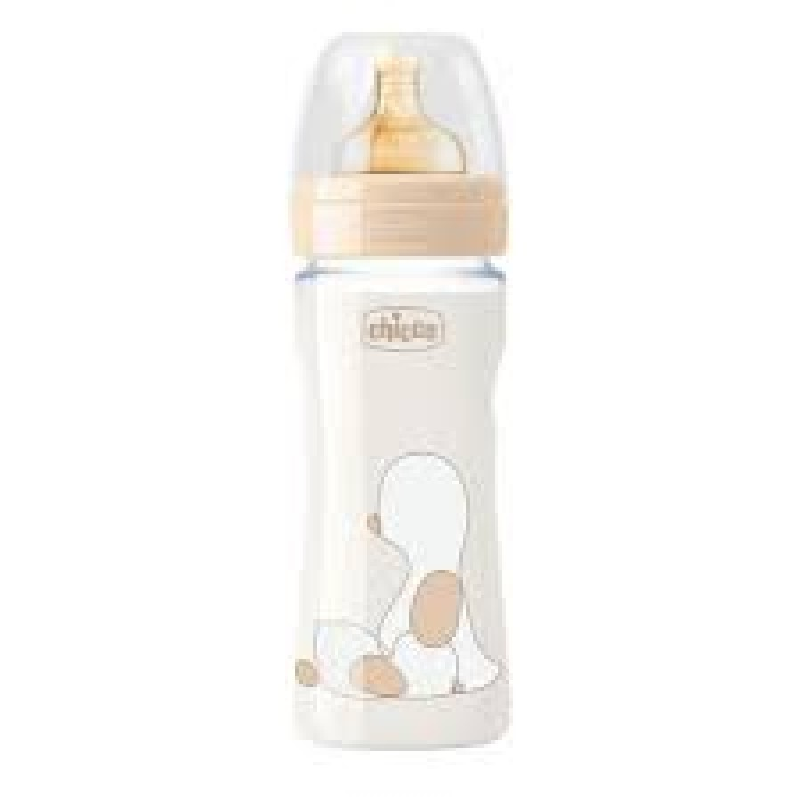 Original Touch Glass Bottle Latex 240ml 2m+ (Neutral)